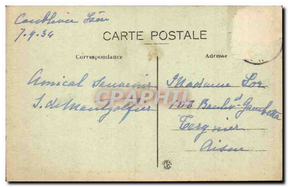 Dauphiné — Route de St-Pancrasse — Entrée du grand Tunnel — C. Dufbert, Grenoble, n°240 — Rückseite