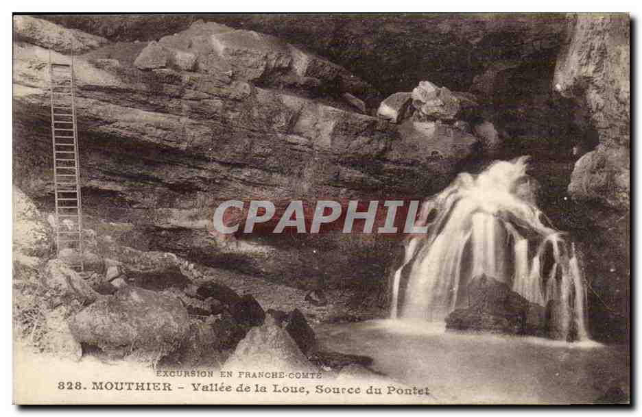 Source du Pontet — Vallée de la Loue, Mauthier — Éditeur L. Gaillard-Prêtre, Besançon, n° 828
