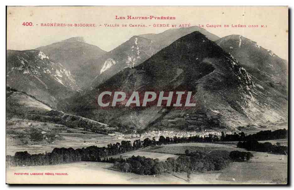 Bagnères-de-Bigorre — Vallée de Campan — Le Casque de Lhérès (1503 m.) — Phototypie Labouche, Toulouse