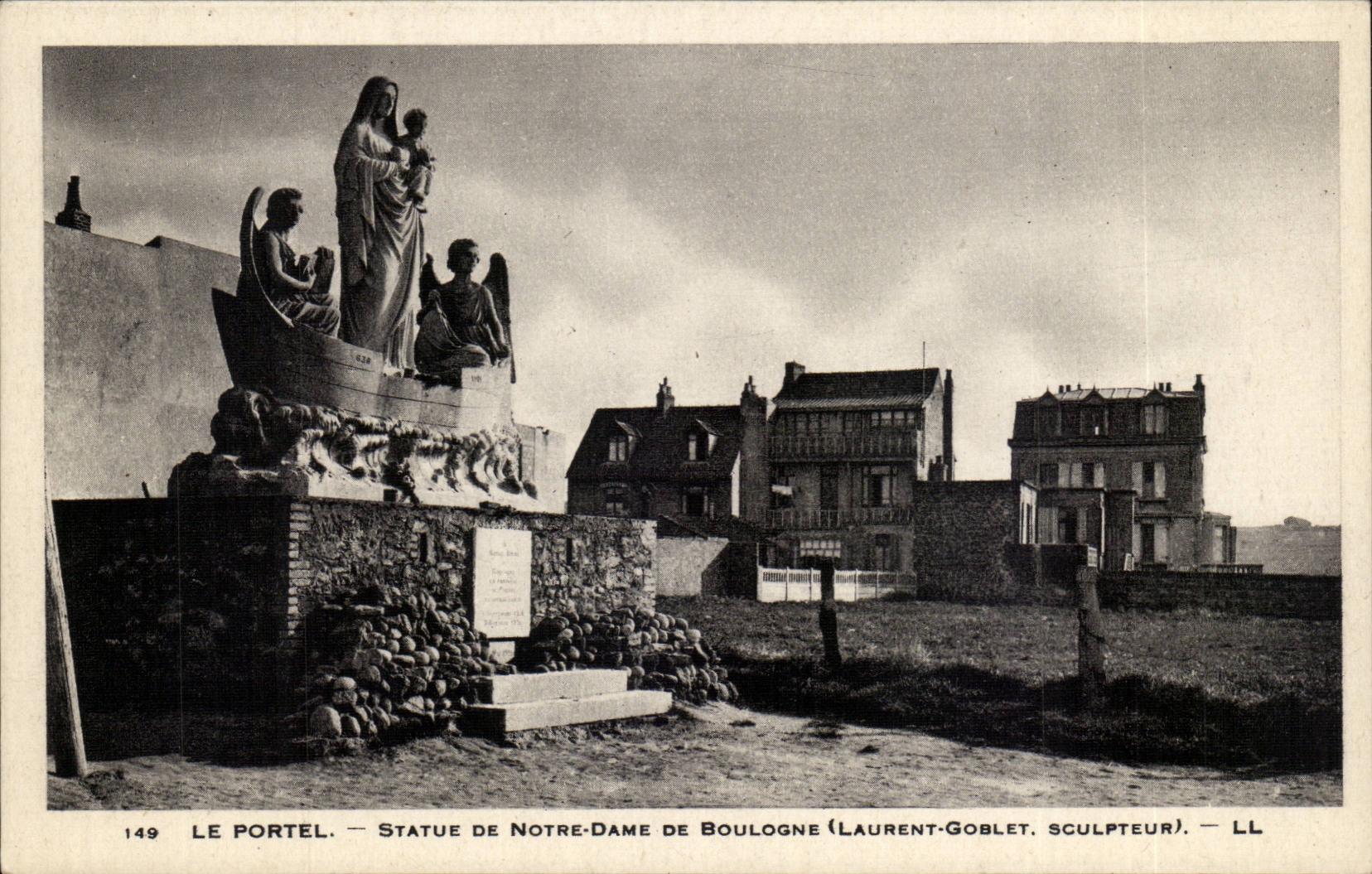 Le Portel - Statue de Notre Dame de Boulogne CPA 