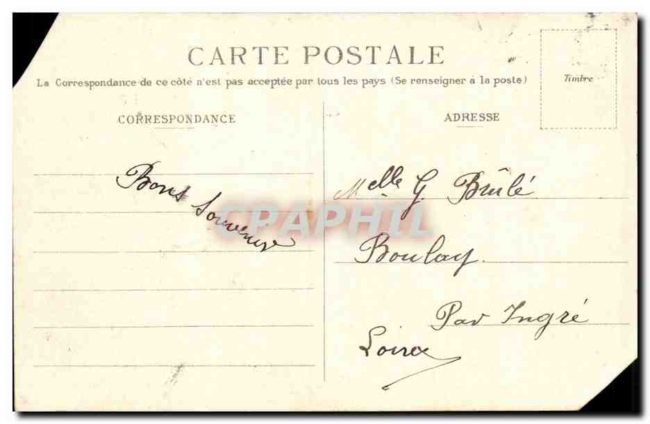 Orleans CPA Eglise Saint Paterne — Verso