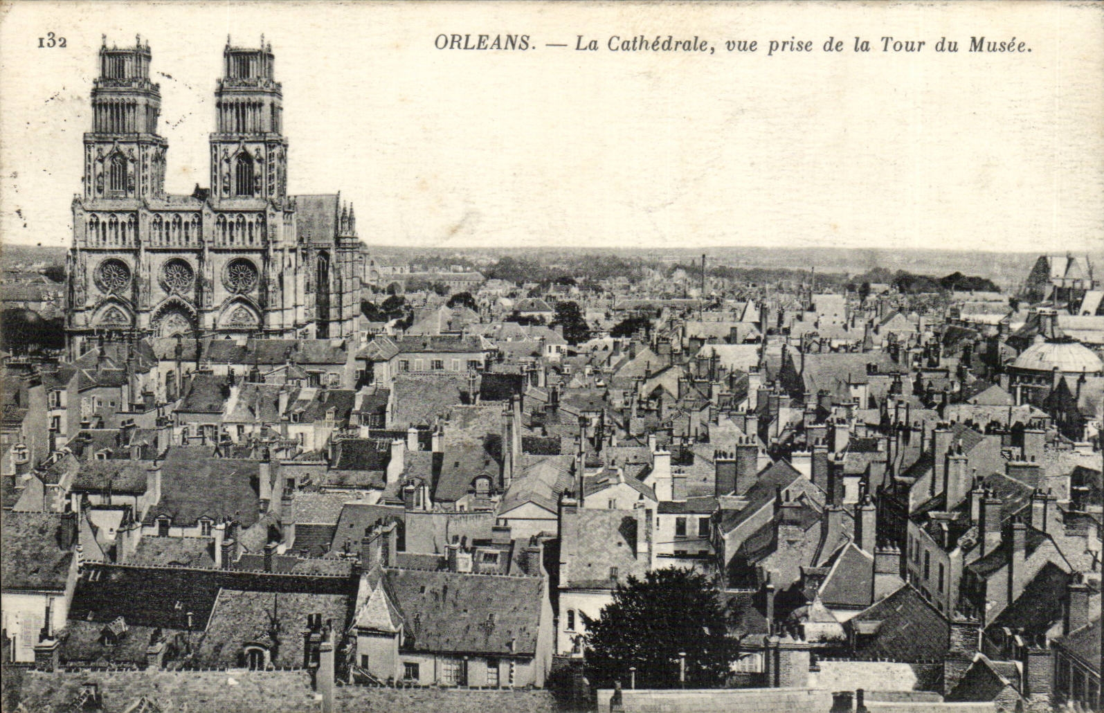 Orleans CPA La cathedrale vue prise de la tour du musee