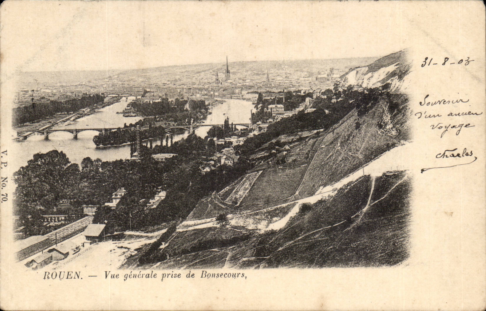 Rouen CPA Vue generale prise de Bonsecours