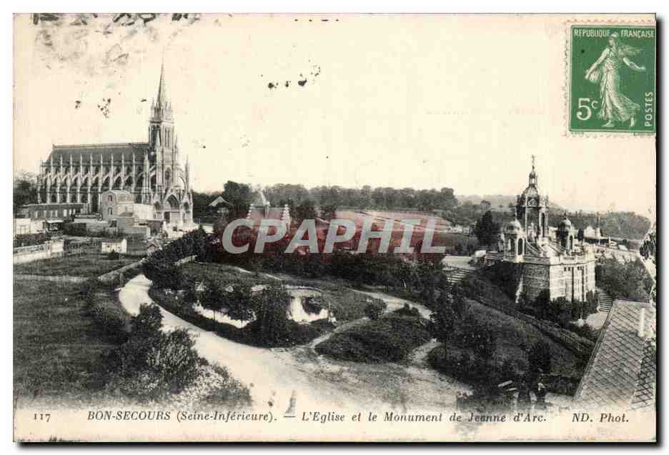 Rouen CPA Eglise et monument de Jeanne d'arc