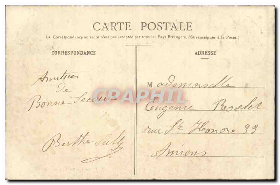 Rouen CPA Bonsecours Eglise La nef au mois de Marie — Verso