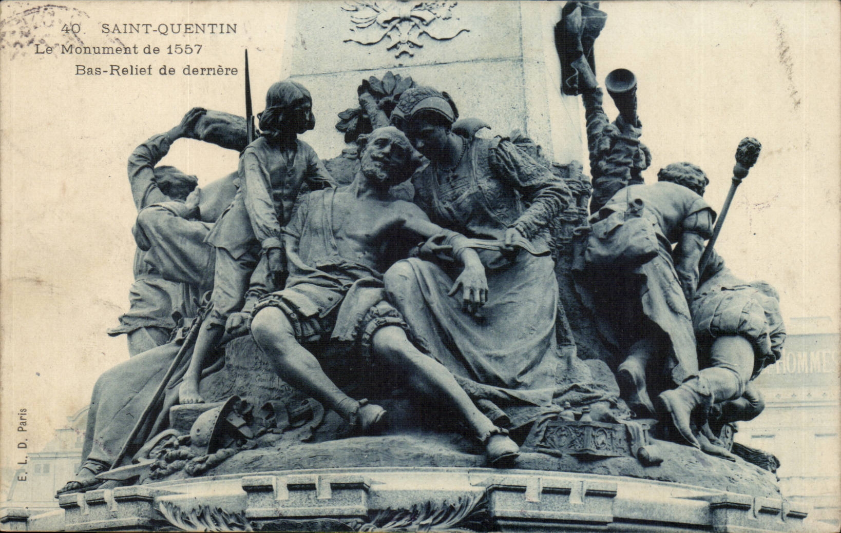 Saint-Quentin — Monument de 1557, Bas-Relief de derrière — E. L. D. Paris, n°40
