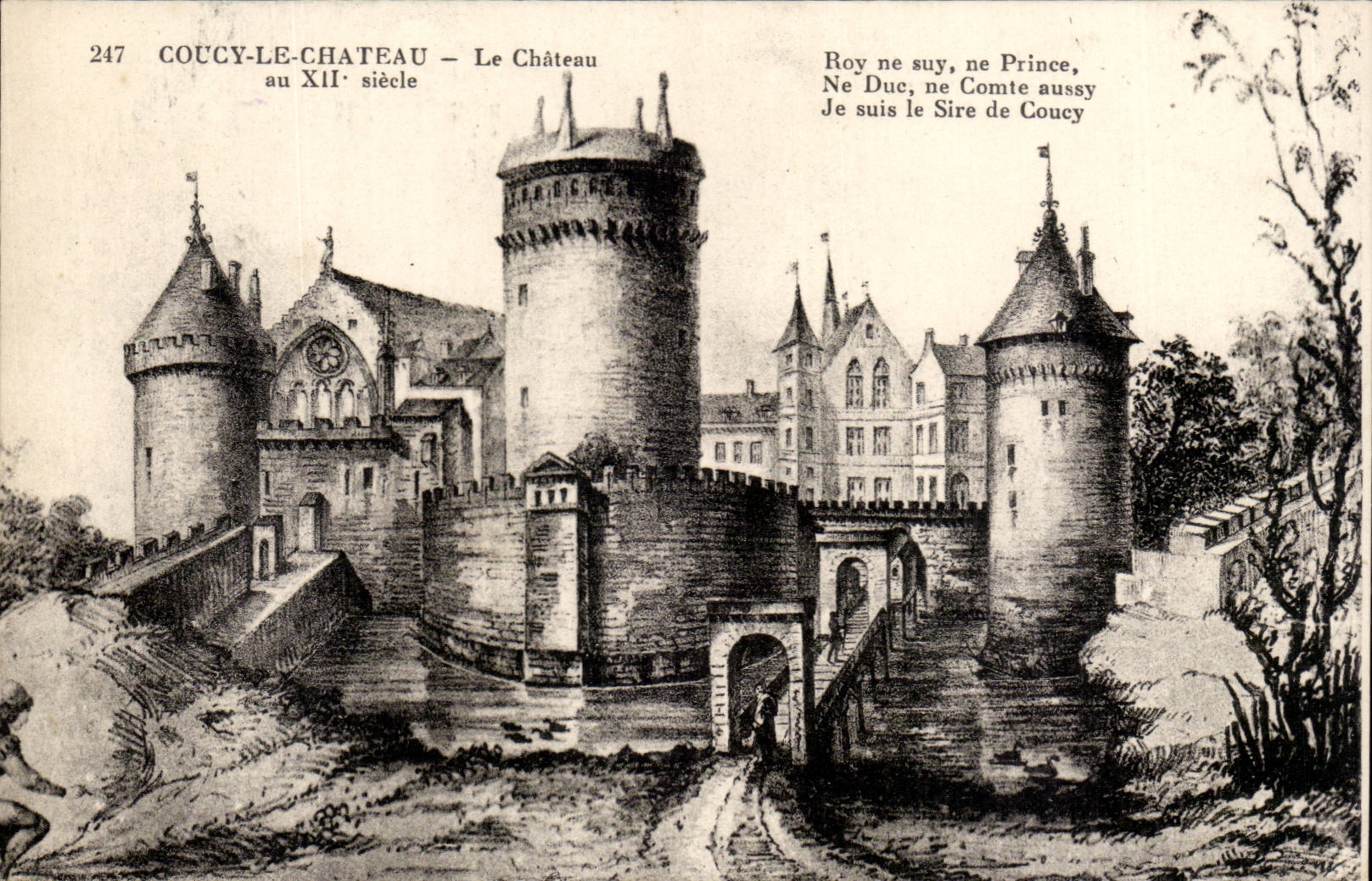 Coucy-le-Château — Le Château au XIIe siècle — Éditeur CPAPHIL n°247