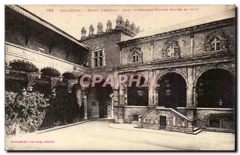 Toulouse - Hôtel d'Assézat - Innenhof (Teil aus dem Jahr 1557) - Phototypie Laïche Introd, Toulouse
