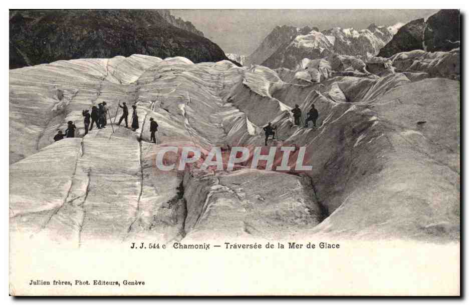Chamonix CPA Traversee de la mer de glace