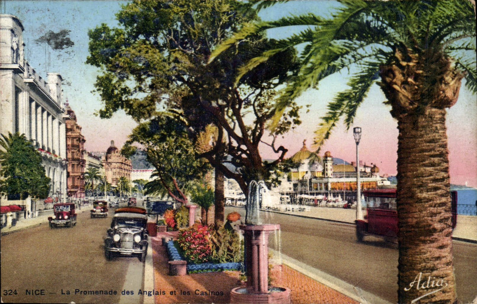 Nice CPA Promenade des anglais et les casinos
