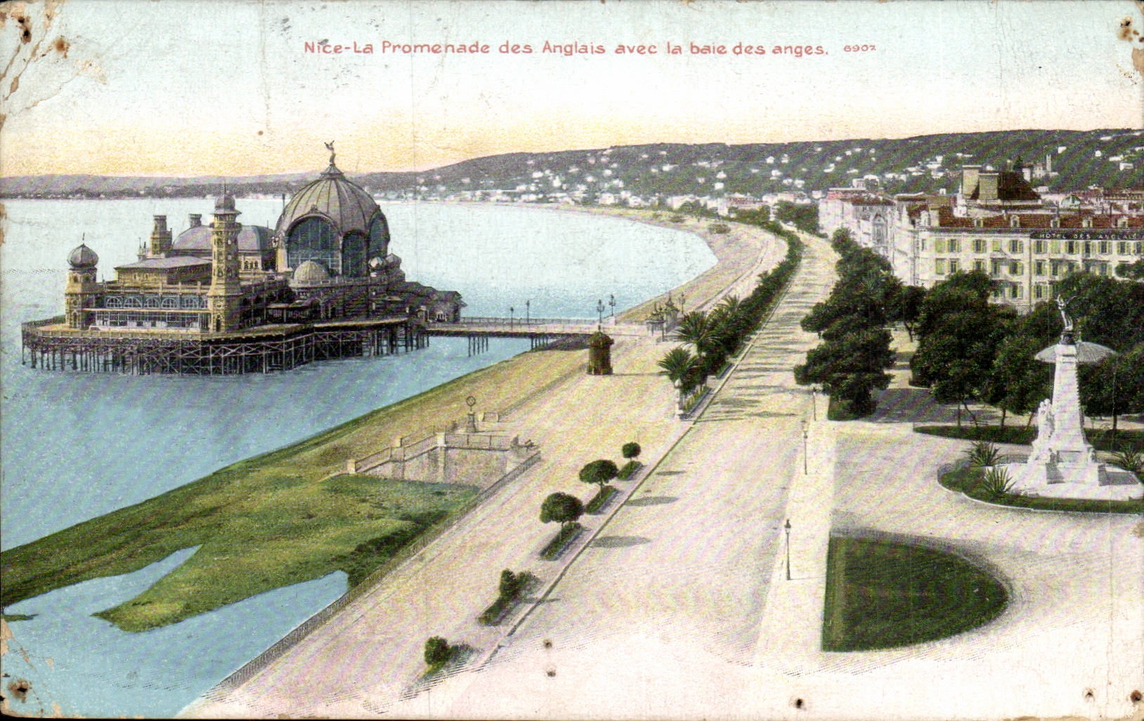 Nice CPA Promenade des anglais avec baie des anges