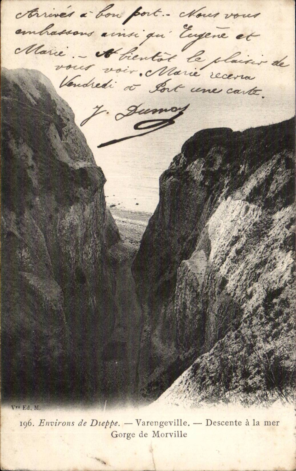 environs de Dieppe CPA Varengeville Descente a la mer Gorge de Morville