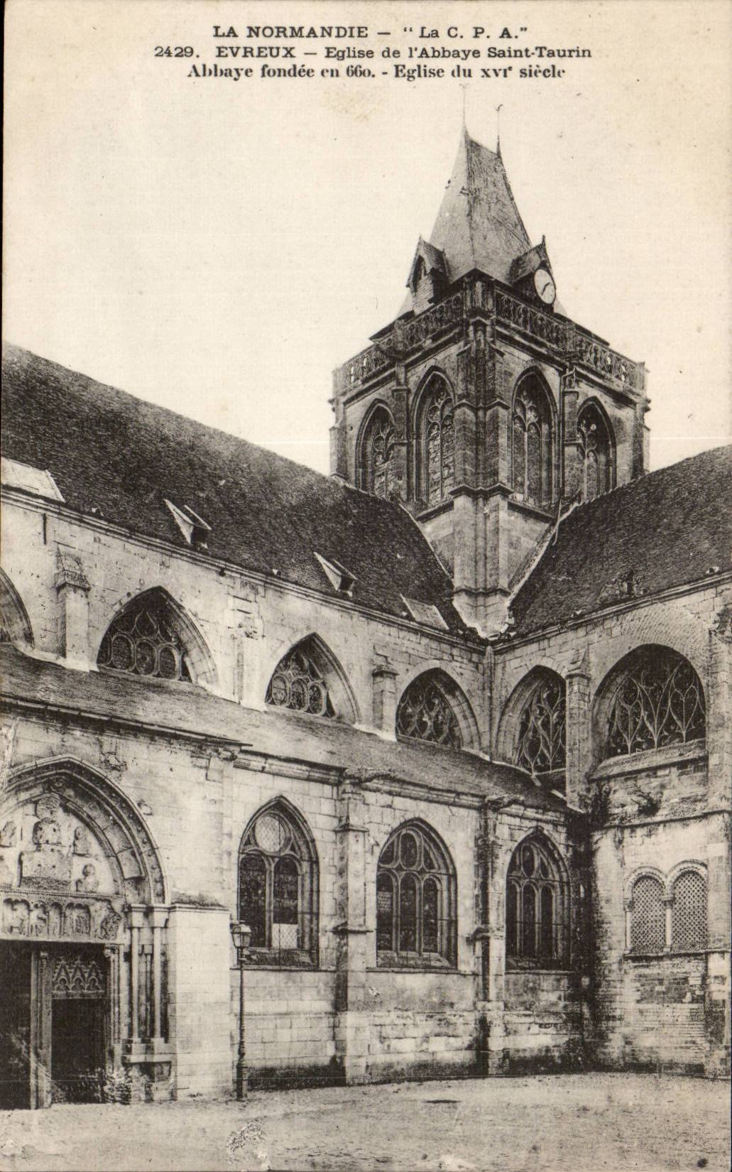 Evreux CPA Eglise de l'abbaye Saint Taurin fondee en 660