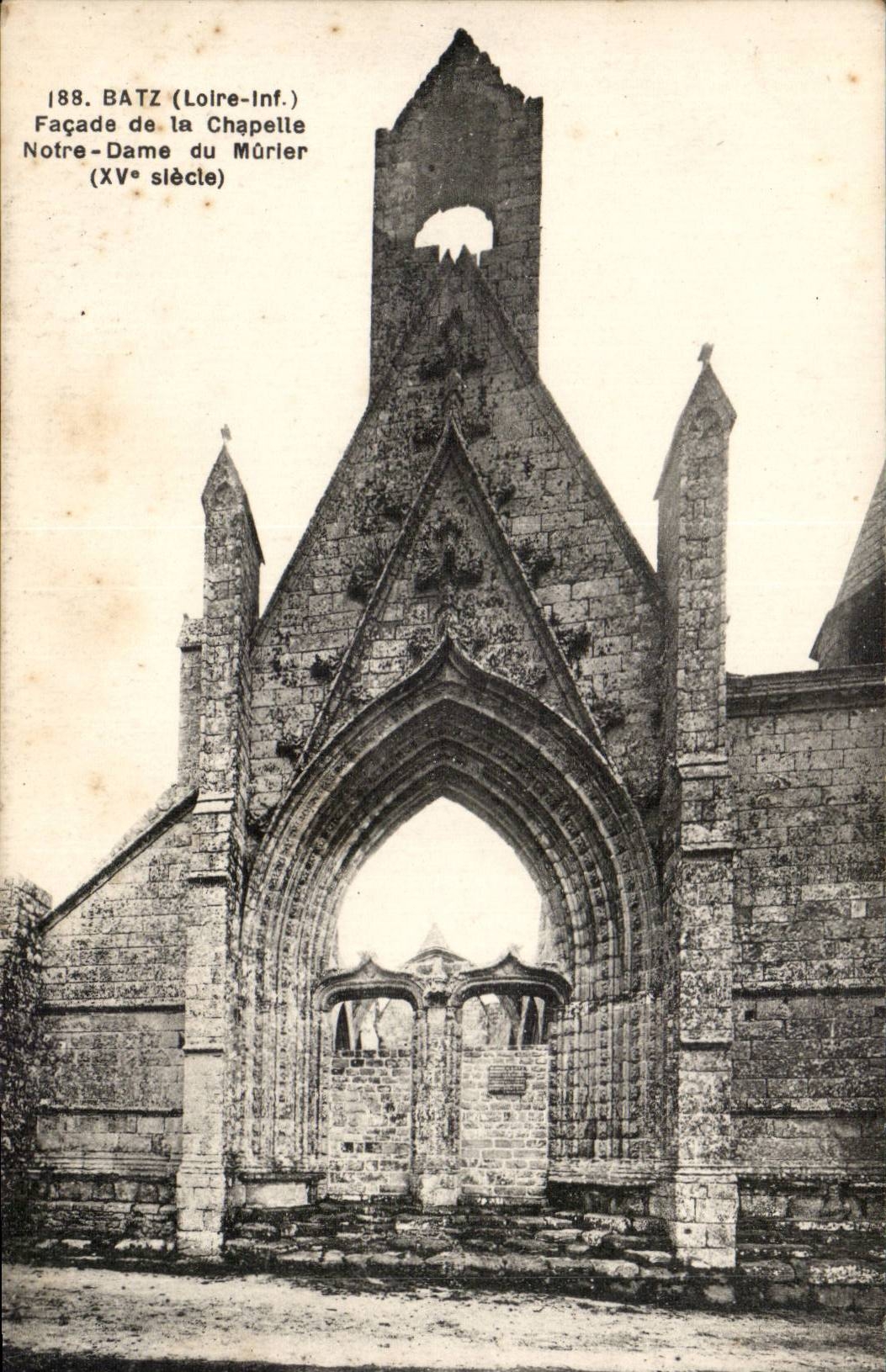 Batz CPA Facade de la chapelle Notre Dame du Murier