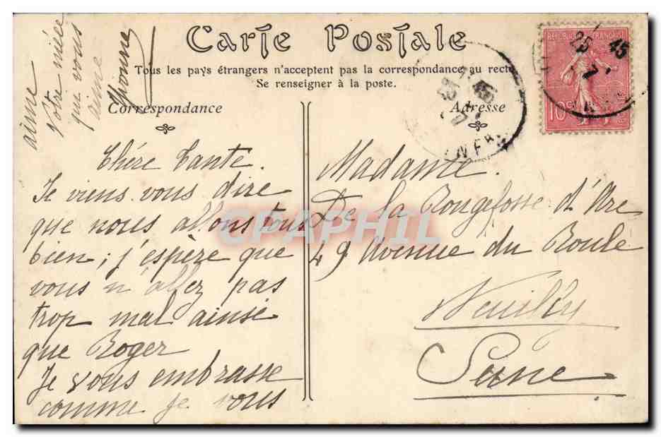 Rouen CPA La cathedrale — Rückseite