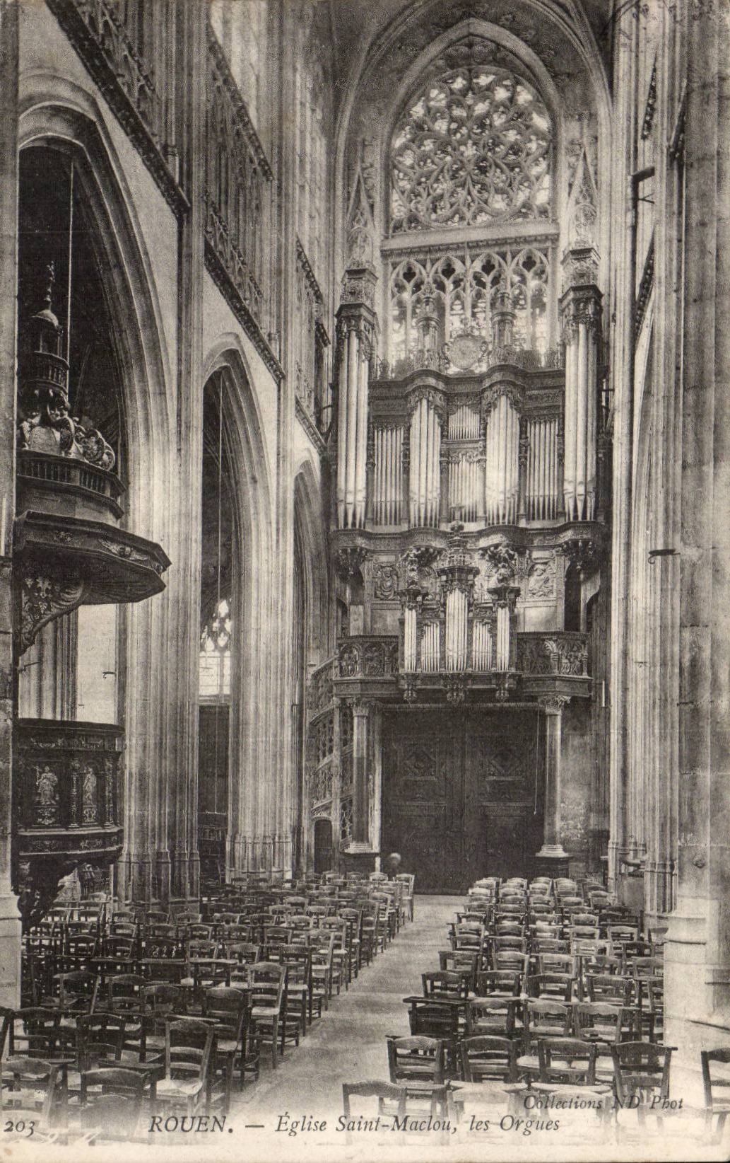 Rouen CPA Eglise Saint Maclou Les orgues