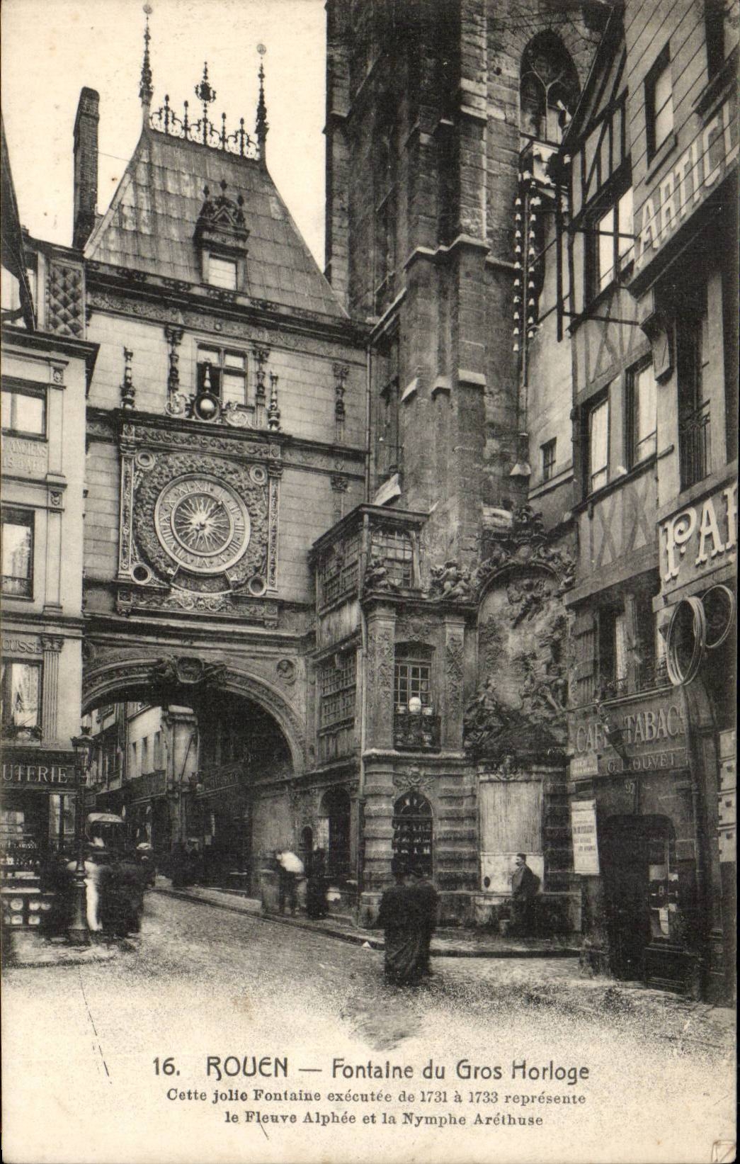 Rouen CPA Fontaine du gros horloge