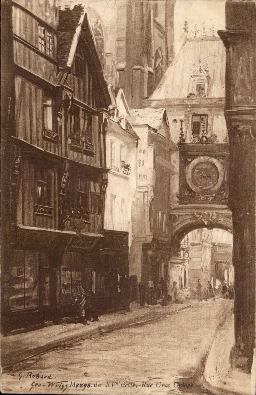 Rouen CPA Maison du 15eme rue gros Orloge