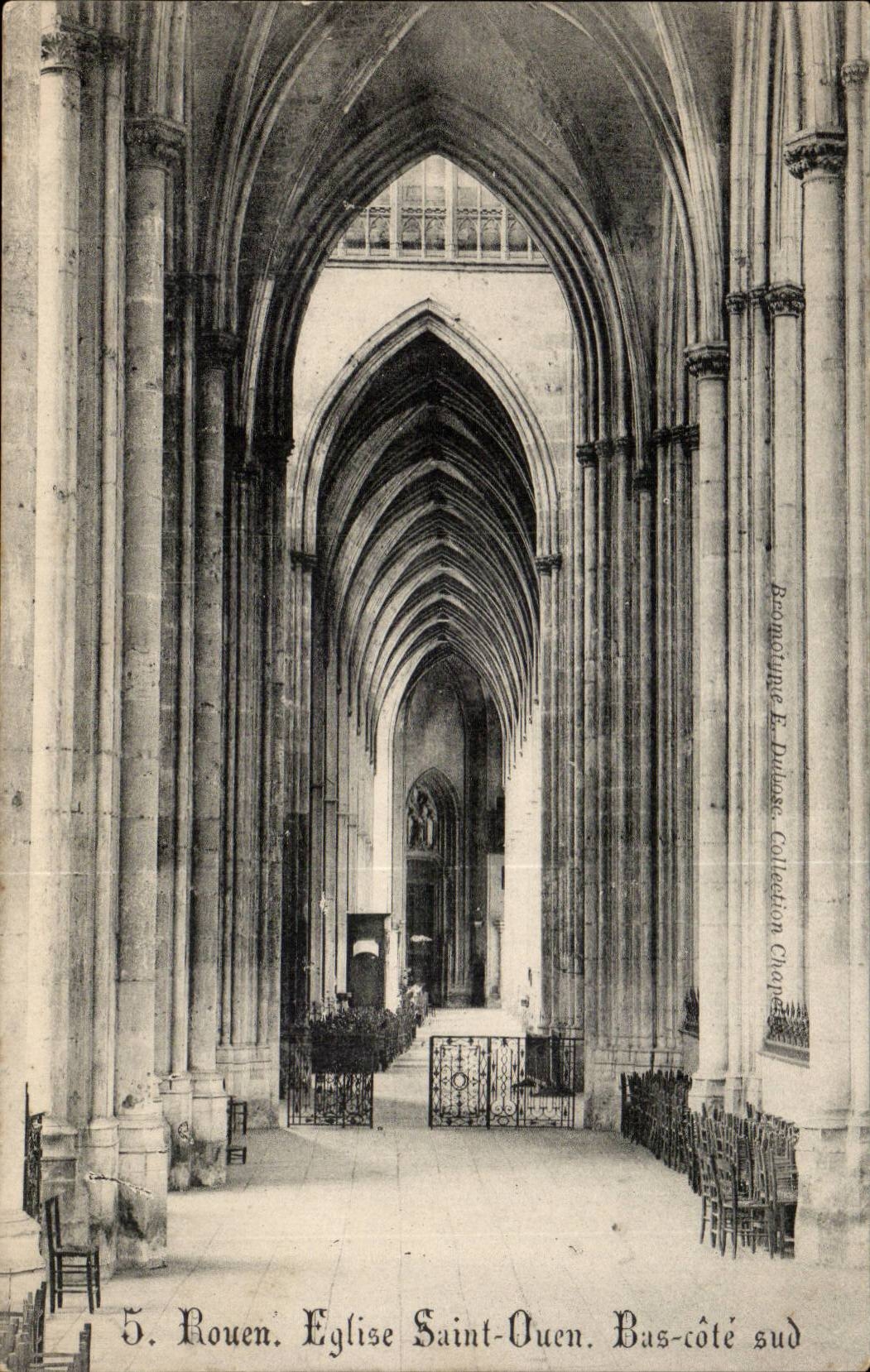 Rouen CPA Eglise Saint Ouen Bas cote sud