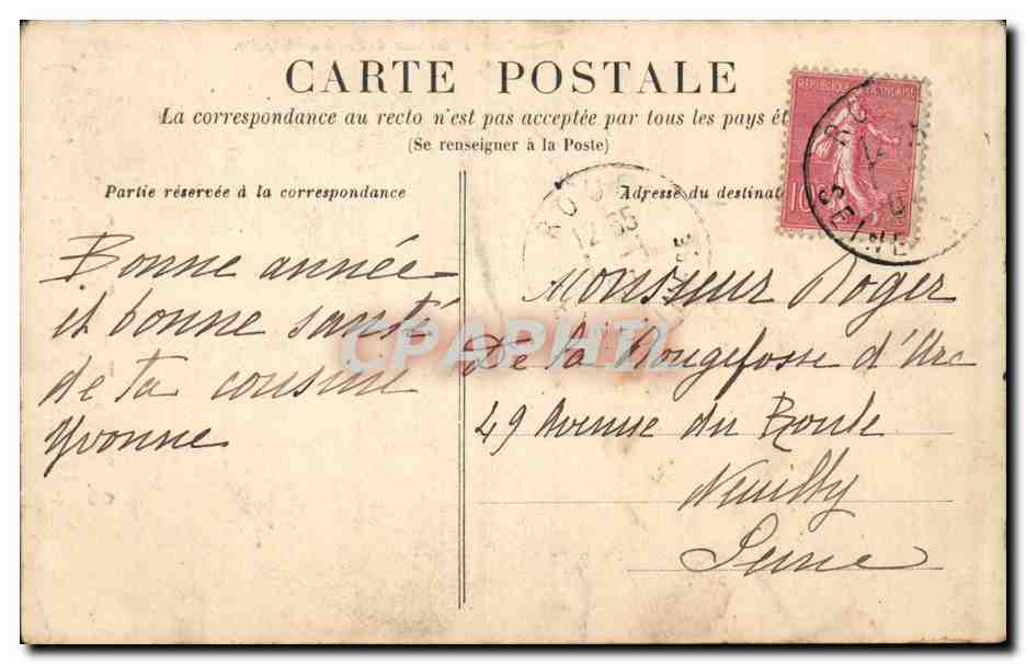 Rouen CPA Eglise Saint Ouen Bas Portail des Marmousets et Chartier (15eme) — Verso