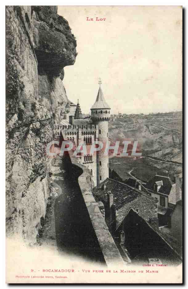 Rocamadour CPA Vue prise de la maison de Marie
