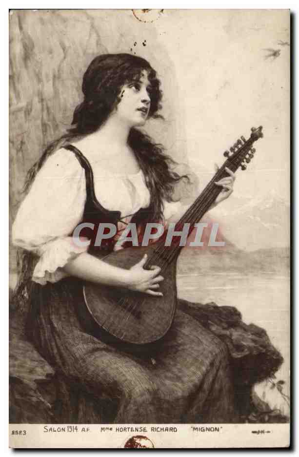SAlon de 1914 CPA Mme Hortense Richard Mignon 