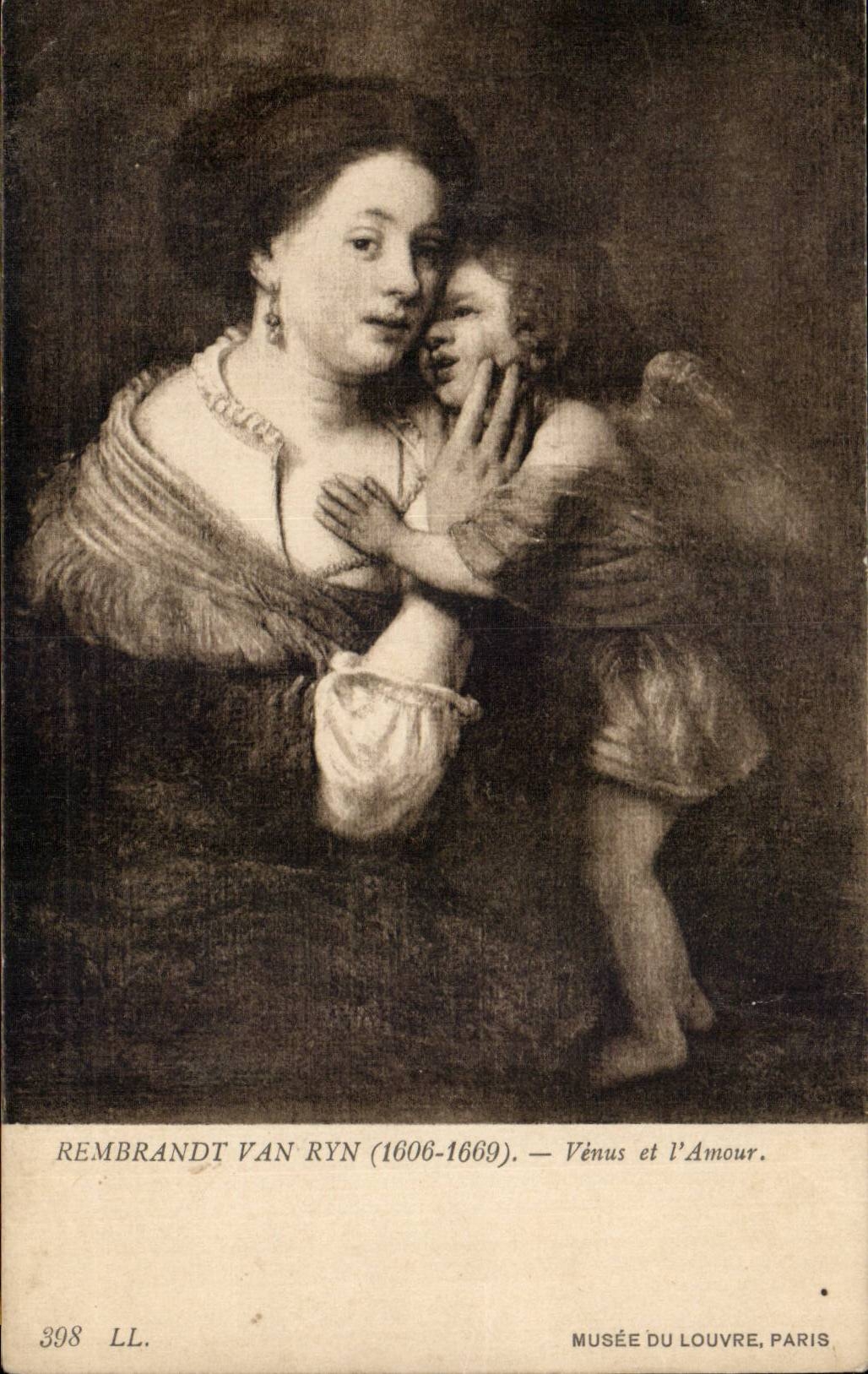 Musee du Louvre CPA Rembrandt Van Ryn (1606 1669) Venus et l'amour