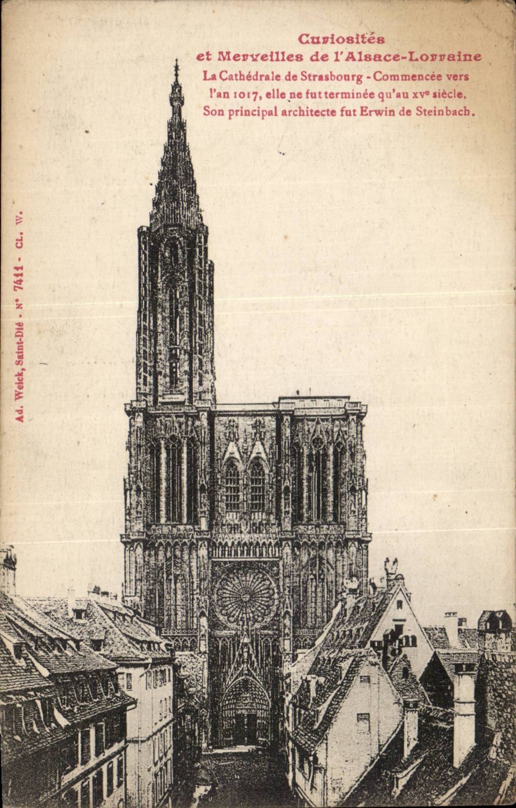 Strasbourg - Strassburg - Curiosites et Merveilles de L'Alsace Lorraine - La Cathedrale - CPA 