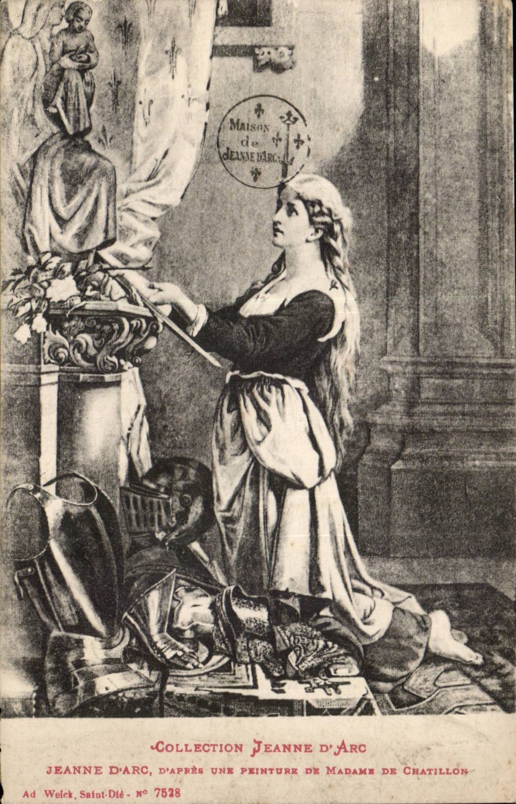 fantaisie - Femme - Clection Jeanne D'Arc - D'Apres une peinture de Chatillon - CPA 
