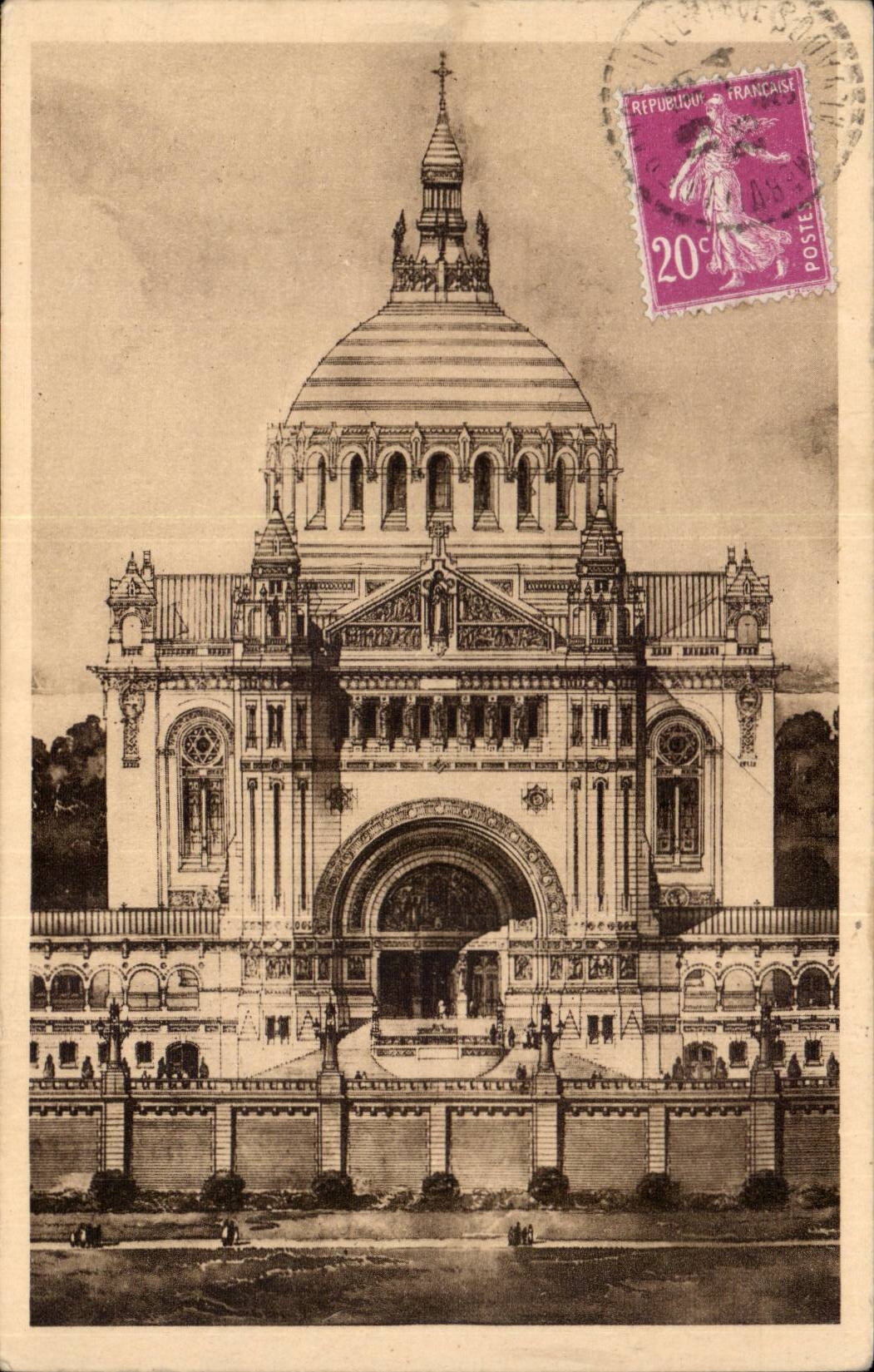 La Basilique de Liseux — Façade et Dôme — Édition C. B. S. T., Liseux