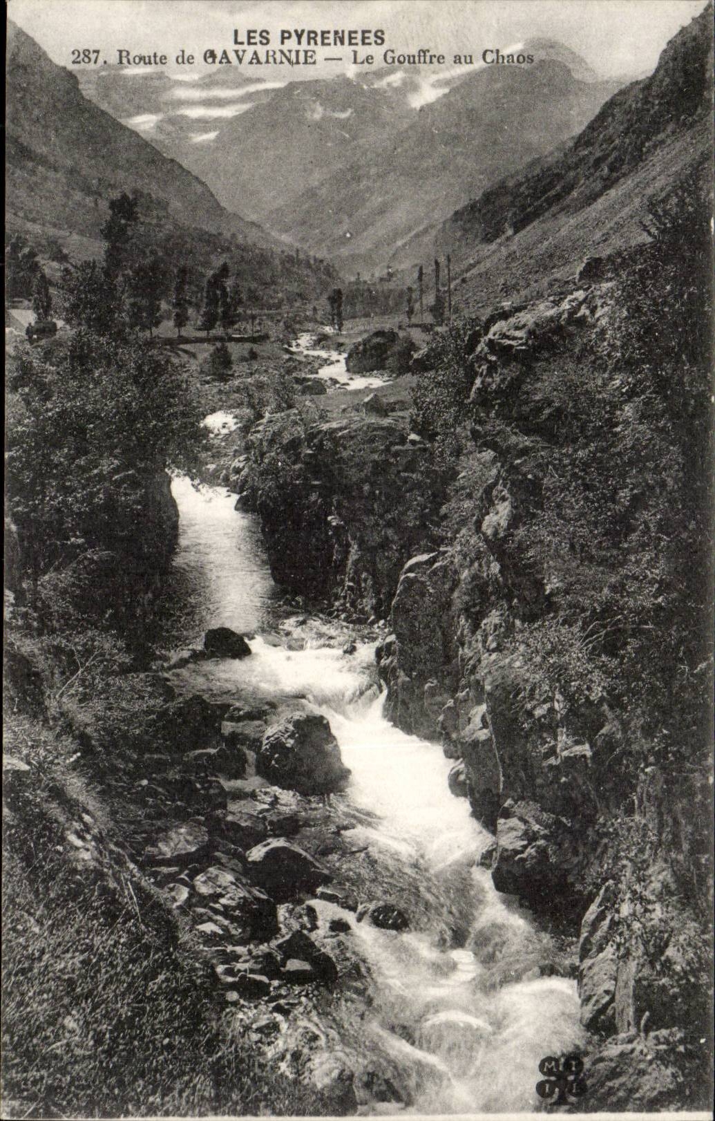 Gavarnie - Route de la Gavarnie - Le Gouffre au Chaos - CPA 
