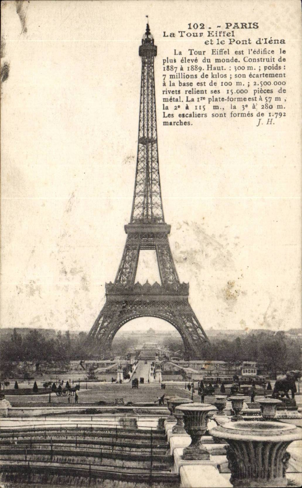 Paris 7 - La Tour Eiffel et le Pont d'Iena - CPA 
