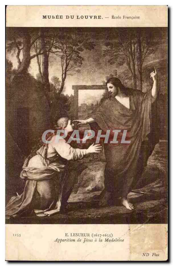 Paris 1 - Musee du Louvre - E Lesueur 1617 1655 Apparition de Jesus a la Madeleine - CPA 