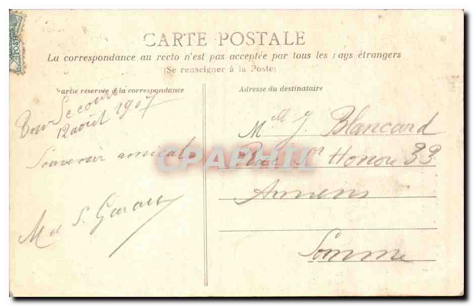 Environs de Rouen Consecours CPA Le calvaire et l'eglise — Rückseite