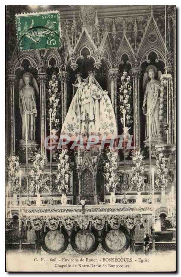 Environs de Rouen Consecours CPA Eglise (chapelle de Notre DAme de bonsecours)