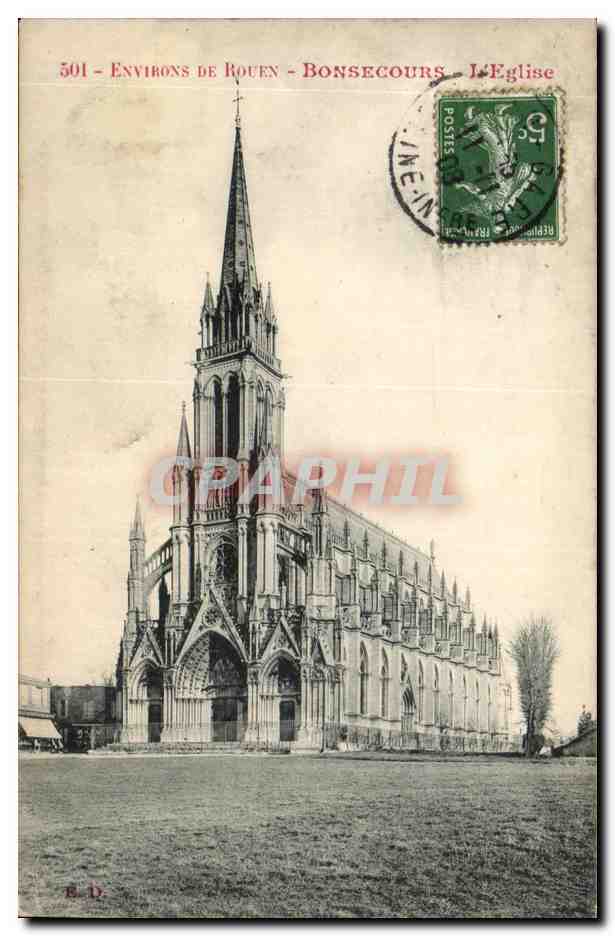 Rouen CPA environs Bonsecours L'eglise
