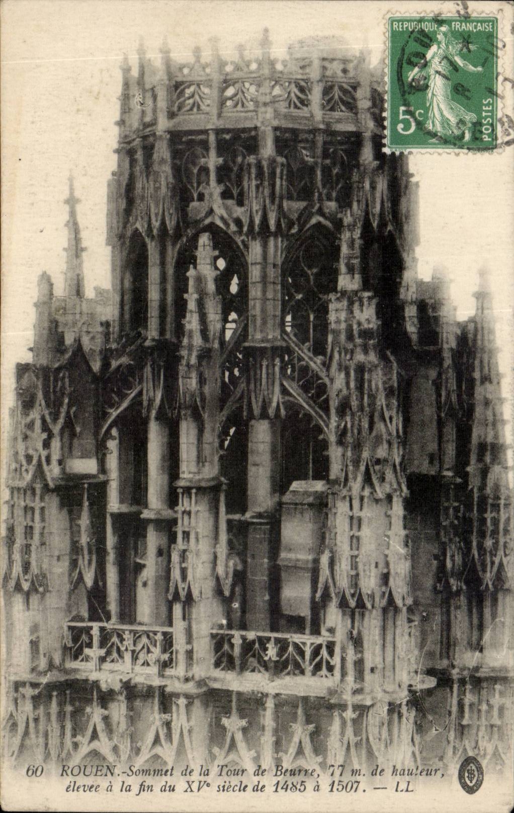 Rouen CPA Sommet de la tour de Beurse
