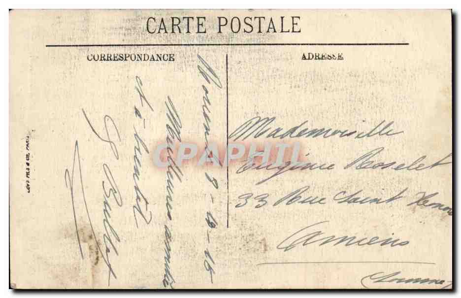 Rouen CPA Sommet de la tour de Beurse — Verso