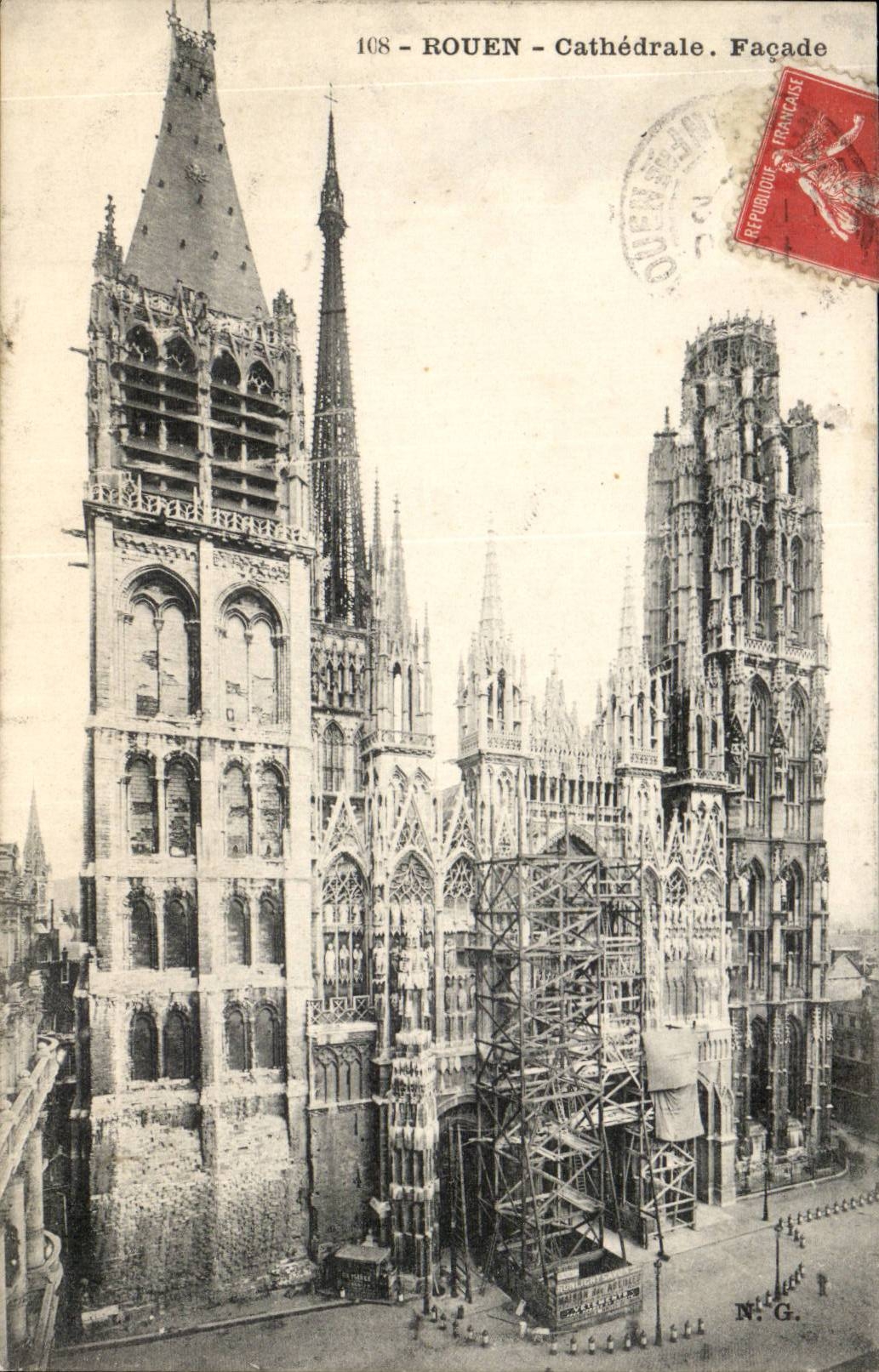 Rouen CPA Cathedrale Facade