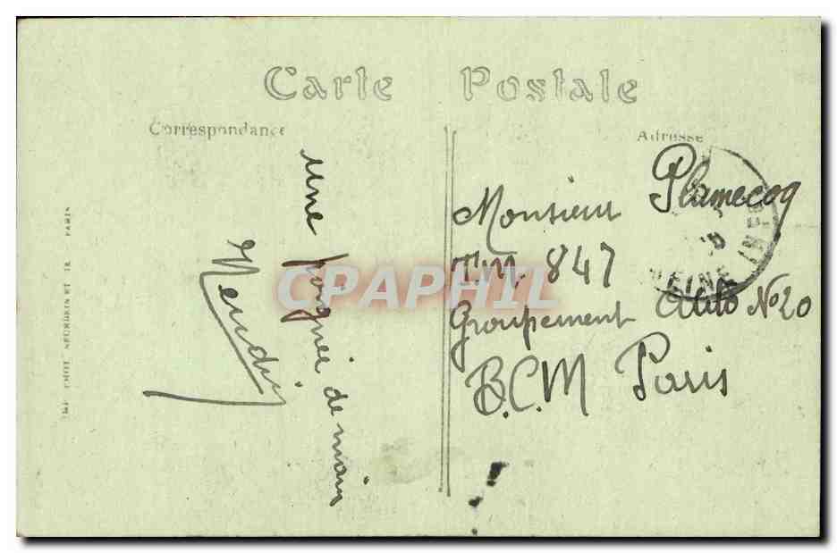 Rouen CPA Cathedrale La grosse horloge — Rückseite
