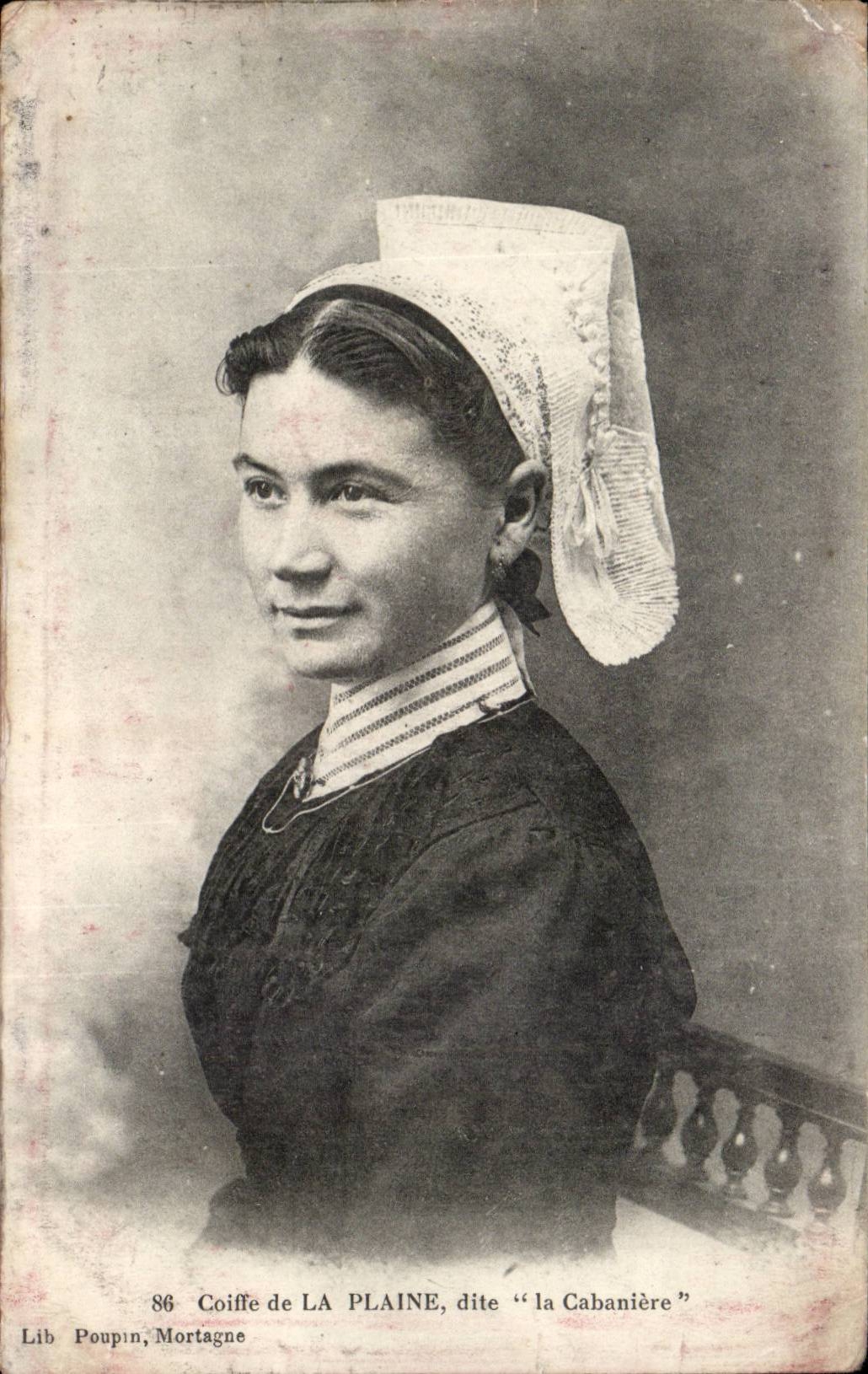 Coiffe de LA PLAINe, dite "la Cabanière" — portrait — Lib Poupin, Mortagne, n°86