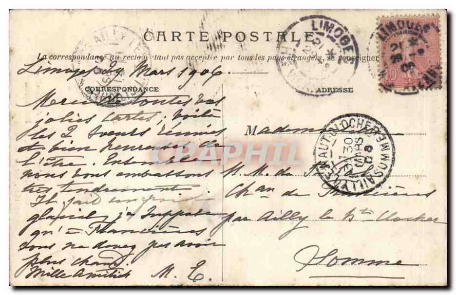 Lyon - Chapelle de Notre Dame de Bon Conseil Erigee en 1930 - CPA  — Verso