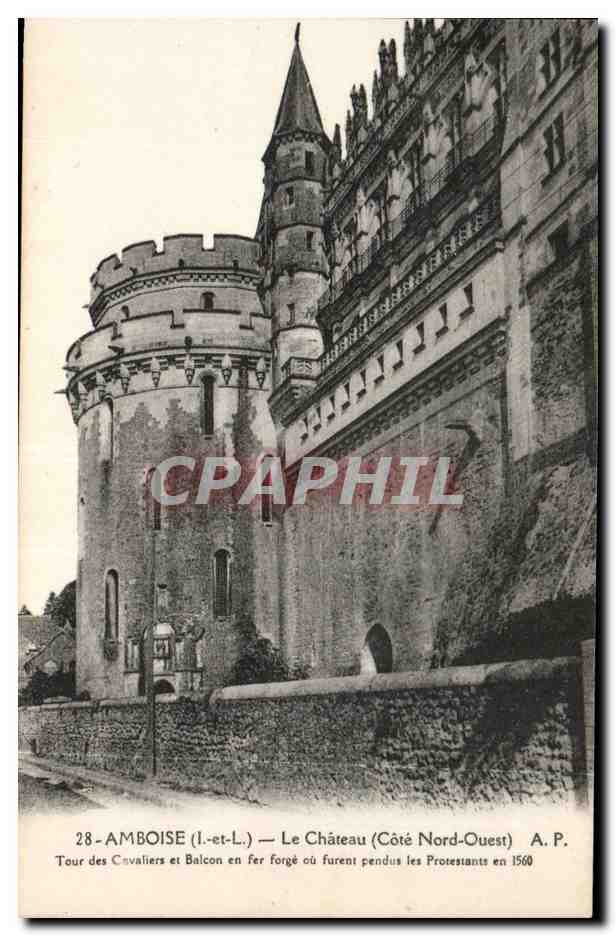 Amboise CPA Le chateau (cote Nord Ouest)