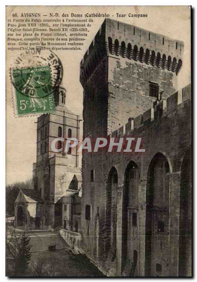 Avignon CPA ND des Doms Tour Campane