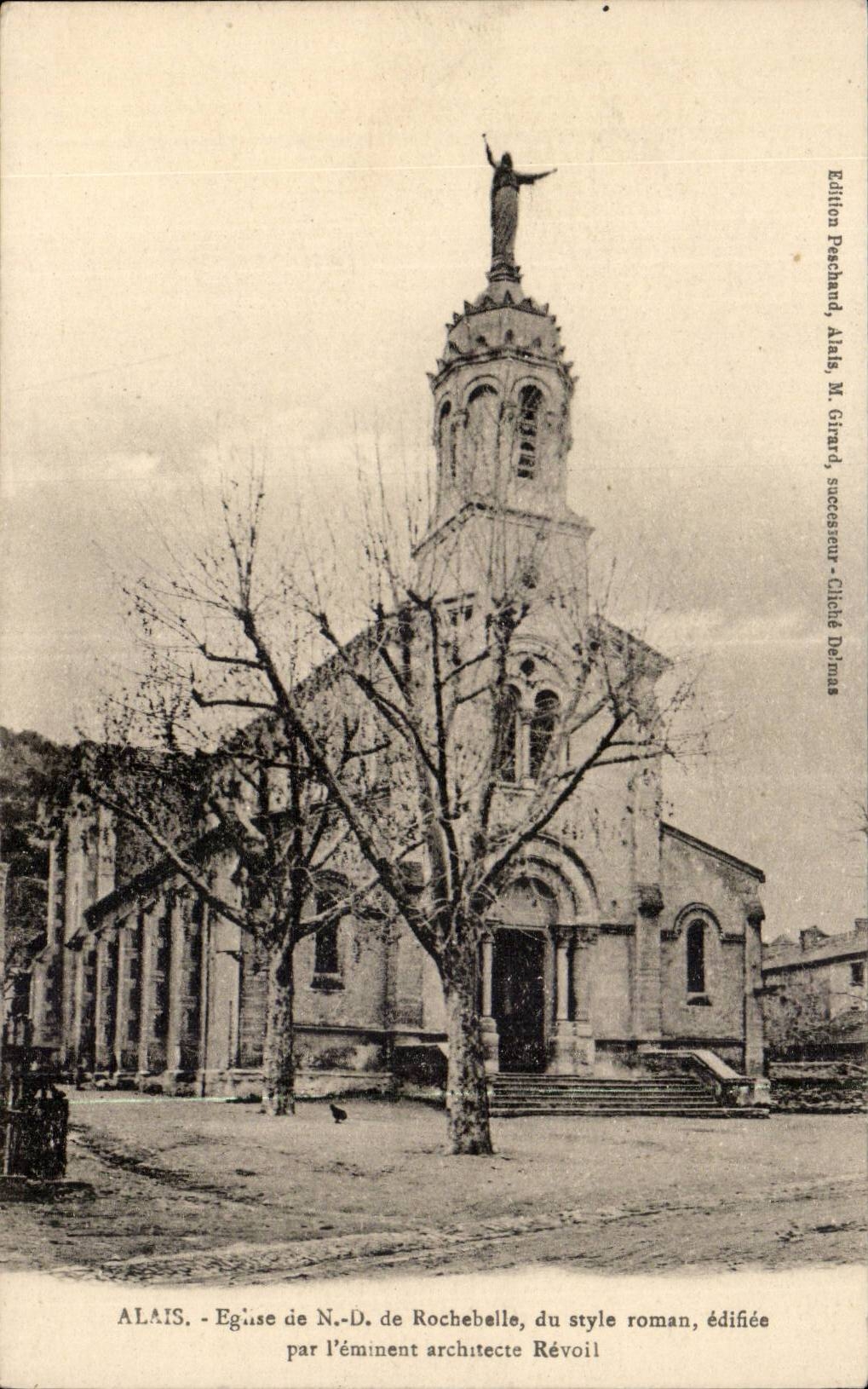 Ales Alais CPA Eglise de ND de Rochebelle par Revoil