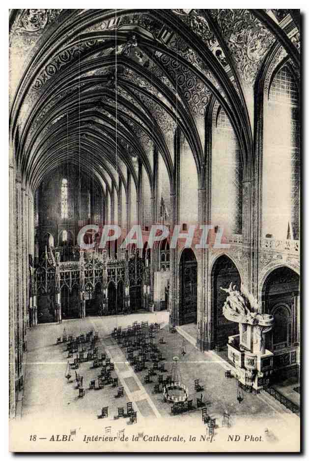 Albi CPA Interieur de la cathedrale la nef