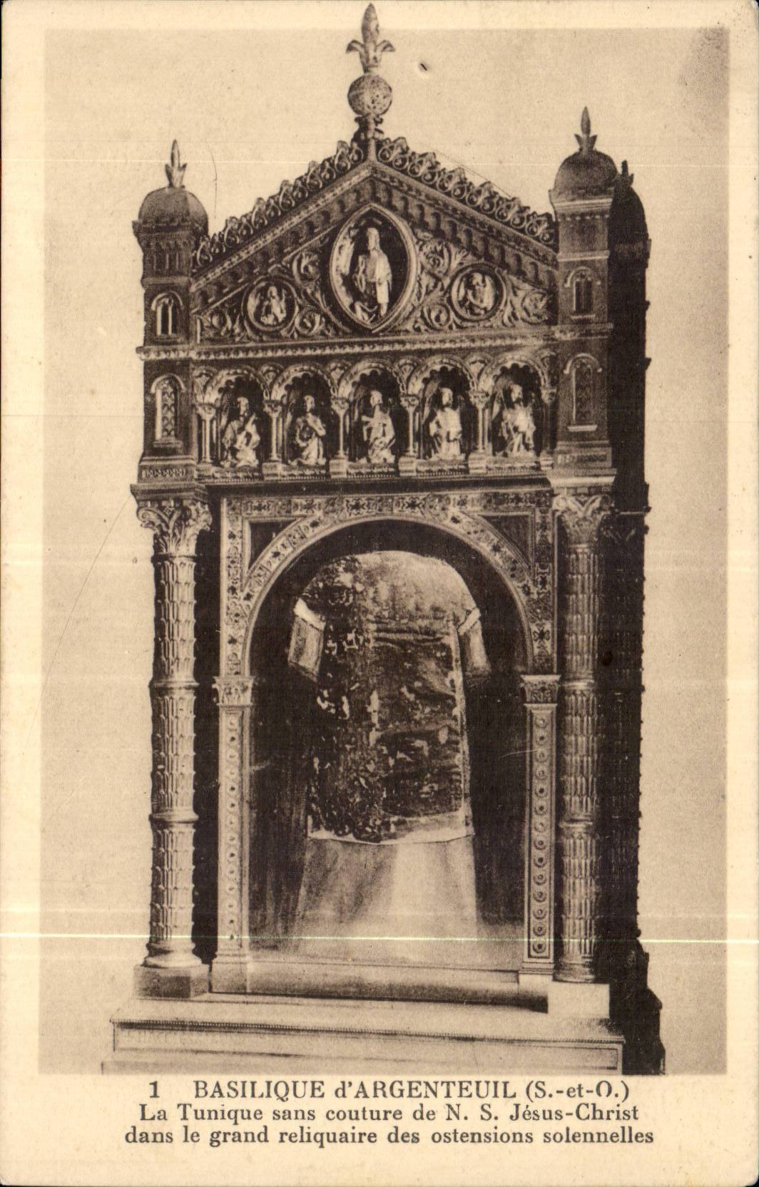CPA Basilique d'Argenteuil Tunique sans couture de NS Jesus Christ 