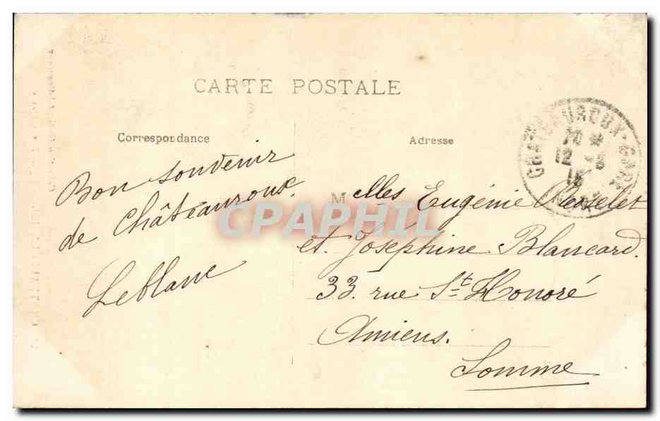 Chateauroux CPA Eglise Notre DAme — Rückseite