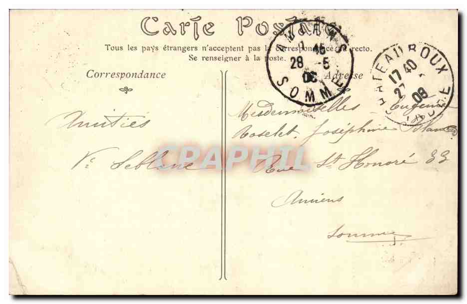 Chateauroux CPA Interieur de l'eglise Notre DAme — Rückseite