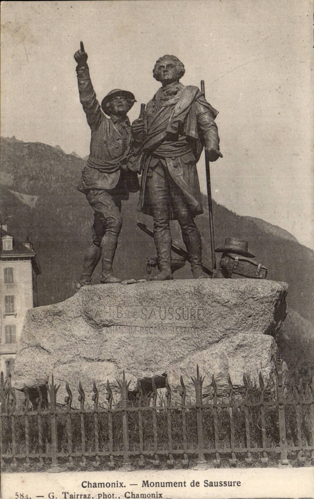 Chamonix CPA Monument de Saussure (montagnard alpinisme)